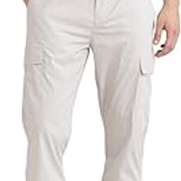 Men Cargo Pants | Regular Fit Solid Pattern with Elasticated Waistband & Button Closure | Durable Cotton Blend Fabric for Casual & Street Wear-image-44