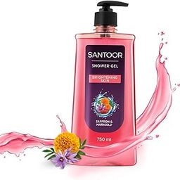Santoor Brightening Shower Gel 750ml With Natural Saffron & Marigold Extracts| For Men & Women| For Glowing Skin| Suitable For All Skin Types| No Parabens| No Silicones-image-77