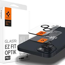Spigen EZ Fit Optik Pro Tempered Glass Camera Lens Protector Guard for iPhone 15/15 Plus / 14/14 Plus (Black) - 2 Pack-image-95
