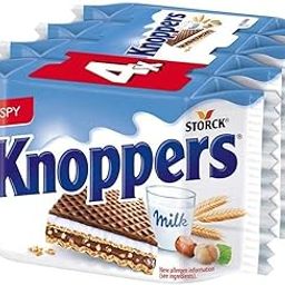 Storcks Knoppers Crispy Wafer Bars with Milk Cream and Hazelnut Filling, Pack Of 4 (Made in UK)-image-58