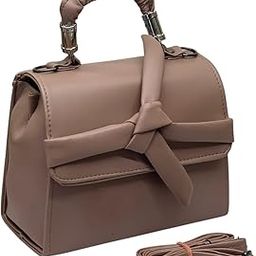 KG Women's Mini Handbag with Top Handle and Bow Design PU Leather Crossbody Shoulder Bag with Adjustable Strap Small Structured Purse with Two Compartments Elegant Casual Fashion Bag-image-94