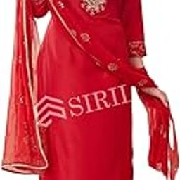 Women's Cotton Blend Embroidery Kurta Pant with Dupatta Set-29