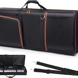 61 Keyboard Case Padded Soft Interior Safety Strap 3 Ways for Easy Carrying Keyboard Bag Piano Case Large Capacity Keyboard Bag (61key-40.2")-image-13