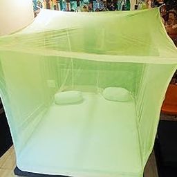 Divayanshi Polycotton Mosquito net for Bed (Green, 4 x 6.5 ft)-0