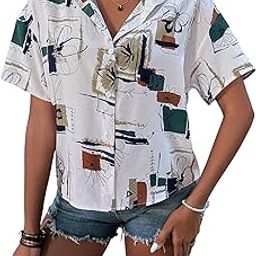 Oversized Shirt for Women – Korean Casual Short Sleeve Loose Fit Top | Plus Size Summer Wear for Girls & Women-image-49