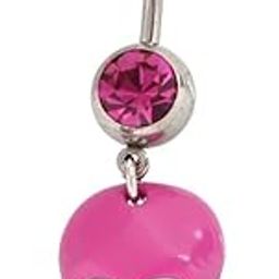 Hollow Skull Navel Ring | Stainless Steel Thick Rod Body Piercing Jewelry for Women-image-56