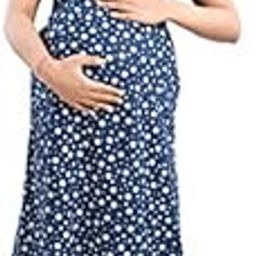 Women's Short Length Denim Printed Maternity/Feeding/Nursing Dress-image-64