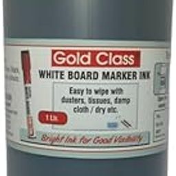 Gold Class White Board Marker Ink - 1000ml (Black) | Quick-Drying, Smudge-Proof Refill Ink | Bold Red Color | Easy to Use | Ideal for Schools, Offices & Whiteboard Surfaces | Indian Brand-30