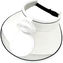 VELURA Sun Visor Hat with Fan Large Brim Hat for Outdoor Sports Camping Cycling White|Hats| Womens Accessories |Clothing, Shoes & Accessories-image-32