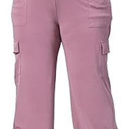 Women Plus Size Relaxed Fit High Rise Cargos Pants | Cargo Trouser with Drawstring Pockets-image-21