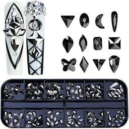 Havilah Nail Art Rhinestones 12 Grid Flat Bottom Shaped Nail Rhinestones Decoration, Model: 8-image-11