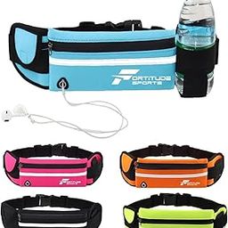 Fortitude Sports Running Belt with Phone Holder | Running Waist Pack for Phones, Headphones and Water Bottle | Waterproof Running Belt for Women and Men, Yellow, One Size Fits All-image-70