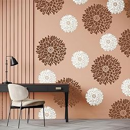 Kayra Décor Magical Marigold Reusable DIY Wall Stencil Painting for Home Decoration (PVC, 16-inch x 24-inch) (KHS406)-image-2