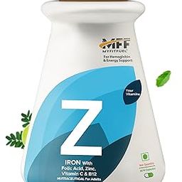 MyFitFuel Iron (3 Months) + Folic Acid, Zinc, Vitamin C & B12 Supplement For Hemoglobin, Immunity & Energy, (90 Capsules)-19