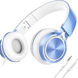AILIHEN MS300 Headphones, Stereo Foldable Wired Headset for iPhone iPad iPod Android Smartphone Laptop Tablet PC Computer (Blue)-21