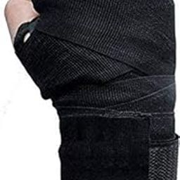 GymWar Best in Class Boxing Hand Wrap for Men & Women (Free Size) (Black)-3