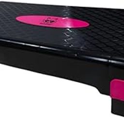 Mapache Heavy duty Polypropylene Adjustable Home Gym Exercise Fitness Stepper for Exercise Aerobics Stepper with 2 Height Adjustments| Max Weight 250kgs Color (Pink)-0