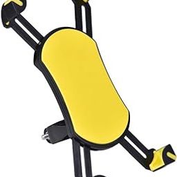 ZAUKY Bicycle Phone Mount Holder, Universal Handlebar Cradle, 3.5-6.5 Inch Smartphones, Yellow and Black-12