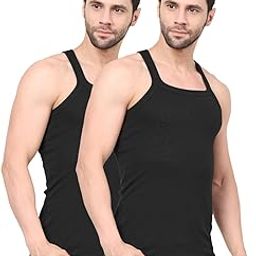 Digsel Men Sports Gym Vest Square Neck | Sleeveless Workout Tank | Stretchable Cotton Pack of 2-image-52