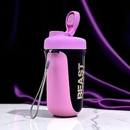 EASKY Beast Protein Shaker Bottle | Leak-Proof & BPA-Free Gym Supplement Shaker | Compact,Gym Bottle for Protein Shake, Workout | Easy-to-Clean, Durable Design (500ml) (PINK)-image-83