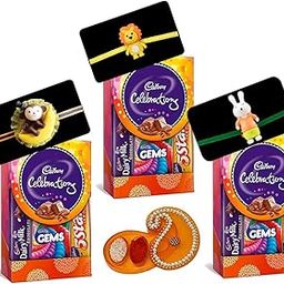 Natali Traders Rakhi For Brother Kids Set Of 3 With Gift-3 Cartoon Rakhi With Chocolate Box For Younger Brother And Sister-Raksha Bandhan Gift Hamper,500 Grams-image-3