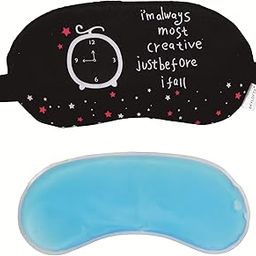 Skylofts Most Creative Eye Masks with Ice Pack Sleeping Mask for Travelling (Black)-1