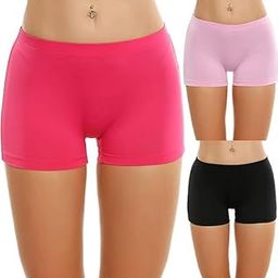 Boyshort Panties Women's Soft Underwear Briefs Invisible Hipster 3 Pack Seamless Boxer Brief Panties S-3XL-image-13