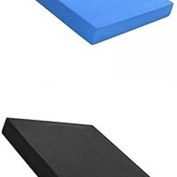 Enakshi (LABEL) Creations 2 Piece Soft Balance Pad Stability Thick Yoga Pilates Yoga Mat Balance Board L Blue L Black-picture-17