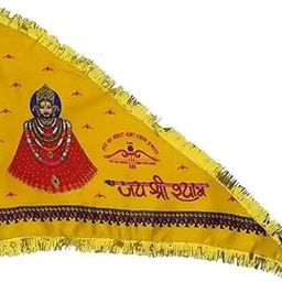 SkyWins Khatu Shyam Ji Triangle Hand Flag | Yellow, Medium | Religious Flag for Home & Religious Places-image-36