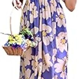 Women's Floral Printed Rayon Flared Dress (DRSLAVENDERBIRNA_Lavender)-image-2
