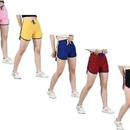 Women Cotton Solid Stylish Shorts Hotpant for Summer (Pack of 5)-picture-41