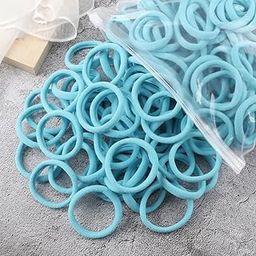 Thick Cotton Hair Rubber Bands Durable Elastic Cotton Ties Strechable Ponytail Holders Hair Accessories For Women & Girls (Skyblue, Pack of 30 Ps)-picture-14