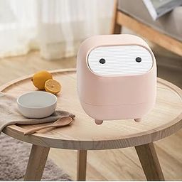 CALANDIS® Desktop Small Waste Garbage Basket Bin for Desk Office Kitchen Pink-image-0