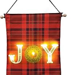 LumaBase 17601 Battery Operated Lighted Wall Banner, Red-image-9