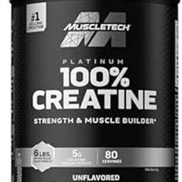 Muscletech Platinum 100% Creatine Powder Scientifically Researched to Build Muscle - Increase Muslce Power, Boost Strength & Enhance Performance - Unflavoured - 400g-0