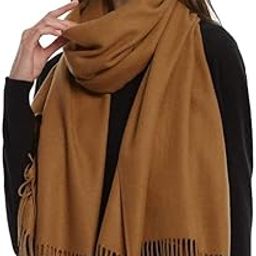 Women's Cashmere Wool Plain Solid Color Ultra Soft Stole/Scarf for Girls-image-70