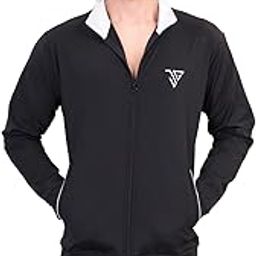 Men's Full-Zip Pride Jacket Perfect for Running, Hiking, and Gym, Men's Sports Jacket Full Sleeves (in, Alpha, XL, Regular, Black and White)-image-80