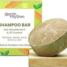 Earth Rhythm Shikakai Shampoo Bar | Contains Shikakai, Curry Leaf, Reeta & Amla Extracts | Men & Women | Sulphate & Paraben Free| Natural- (Cardboard) - 80gm-54