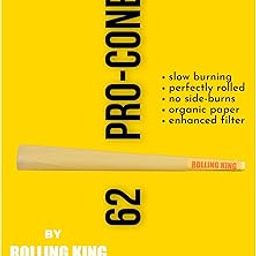 ROLLING-KING unbleached brown paper 60 pre rolled cones king size 112 mm-image-25