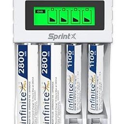 Envie (ECR 11MC+2800+1100) SprintX Ultra Fast Rechargeable Batteries Charger for AA & AAA Ni-mh, with 2xAA2800 & 2AAA1100 Rechargeable Batteries, with Over Charge Protection-19