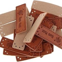 CALANDIS® 20pcs/Pack Leather Handmade Label Patches Tags DIY Sew Clothes Crafts 05-image-14