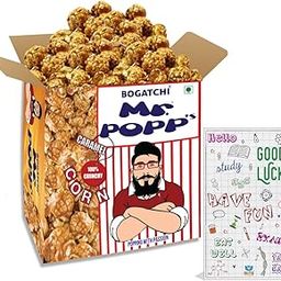 BOGATCHI Mr.POPP's Caramel Popcorn, 100% Crunchy Handcrafted Gourmet Popcorn Snacks | NO Microwave Needed | Best Movie / TV Time Snack, Best Exam Time Gift, 250g + Free Exam Time Greeting Card-image-83