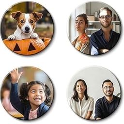 URBAN GIFTING Personalized Photo Memory Fridge Magnets – Custom Acrylic Magnet Set of 4 (3.5x3.5 inch, 3mm Thick) – Unique Gift for Birthday, Anniversary, Home Décor-21