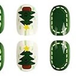 Beauty Tips artificial nails for Kids. Holiday Press On Nails, Christmas Designs, Set of 24,Perfect for DIY nail art, add a playful touch to their style.KC01-image-68
