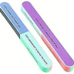 Truvic 7 -Sided Nail Buffers/Filers for Manicure (Random Colours) - Combo of 2-image-90