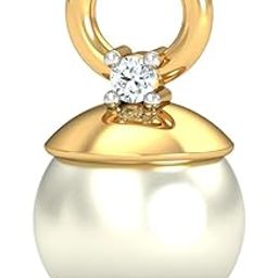 18K Yellow Gold Pearl Dazzle Charm for Women-34