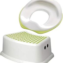 Ikea Tossing 102.727.88 Unisex Toddler Toilet Training Seat Bundled with Forsiktig 602.484.18 Step Stool (White and Green)-image-10