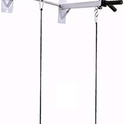 ALLYSON FITNESS 3 IN 1 heavy duty multifunctional pull up bar for wall mounting, pull-up bar training bar, dip station for training at home, training weight up to 200kg (PULL UP BAR WITH ROPE)-12