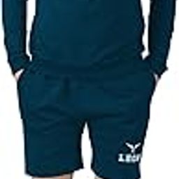 Men’s Activewear Set – Cotton Blend High Neck Half Zipper Hoodie & Shorts | Full Sleeve Gym & Casual Co-ord Outfit-image-3