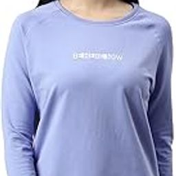 enamor Cotton Blend E079 Quick Dry 4 Way Stretch Antimicrobial Relaxed Fit Round Neck Basic Terry Sweatshirt for Women-picture-35